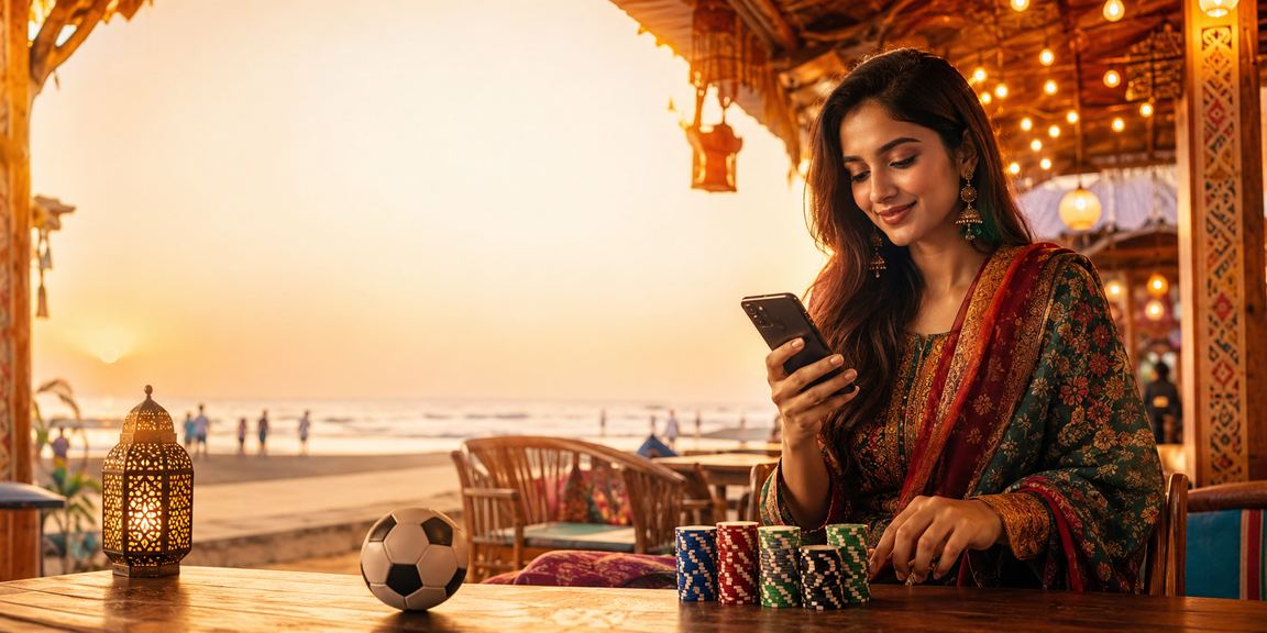 কক্সবাজার সমুদ্র সৈকতে ফুটবল বেটিংয়ের জন্য মোবাইলে টাকা জমা দিচ্ছেন একজন ব্যবহারকারী