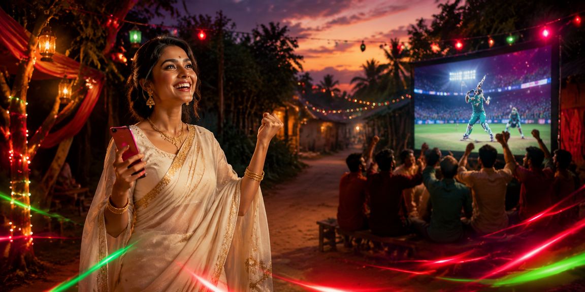 কুমিল্লায় শাড়ি পরে ক্রিকেট বেটিং উপভোগ করছেন একজন বাংলাদেশি নারী